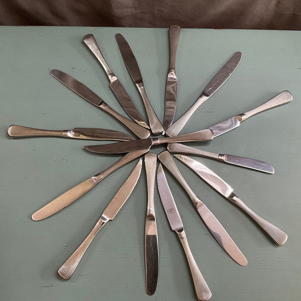 Nobrinox Meridional Brazil Stainless Steel Ribbed Handle Steak Butter Knives 13
